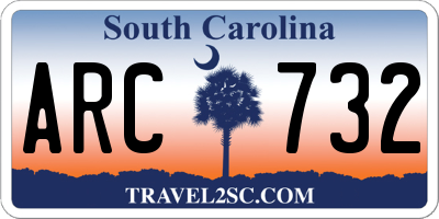 SC license plate ARC732