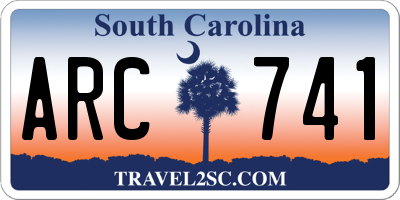 SC license plate ARC741
