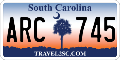 SC license plate ARC745