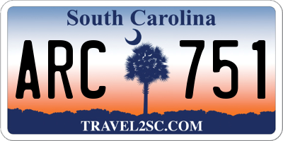 SC license plate ARC751