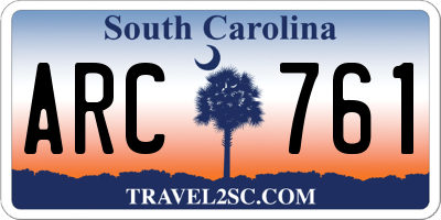 SC license plate ARC761
