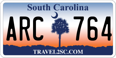 SC license plate ARC764