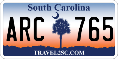 SC license plate ARC765