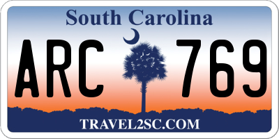 SC license plate ARC769