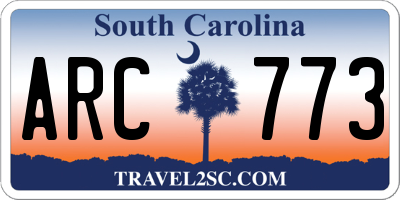 SC license plate ARC773
