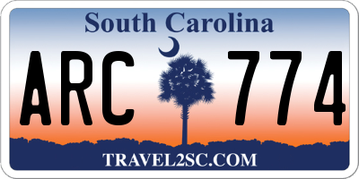 SC license plate ARC774