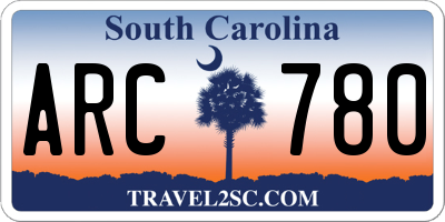 SC license plate ARC780