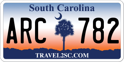 SC license plate ARC782