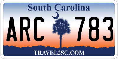 SC license plate ARC783