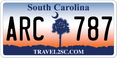 SC license plate ARC787