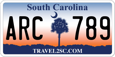 SC license plate ARC789