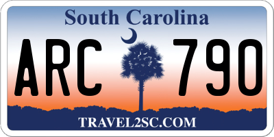 SC license plate ARC790