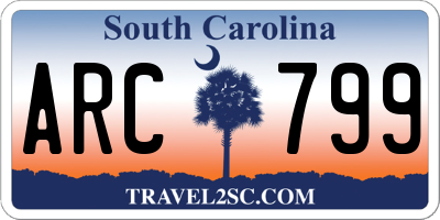 SC license plate ARC799