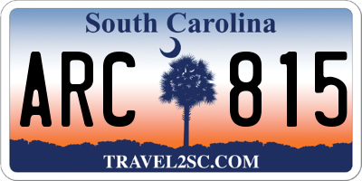SC license plate ARC815
