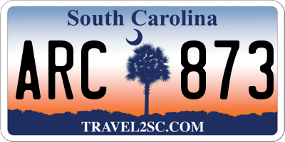 SC license plate ARC873