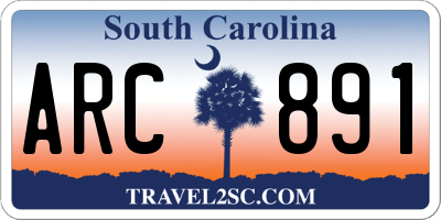 SC license plate ARC891