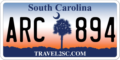 SC license plate ARC894