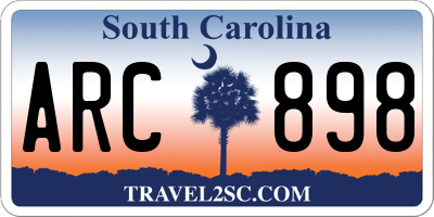 SC license plate ARC898