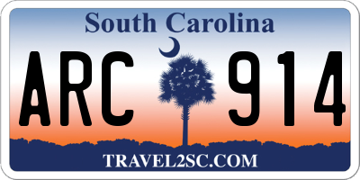SC license plate ARC914