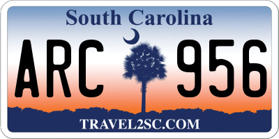 SC license plate ARC956