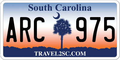 SC license plate ARC975