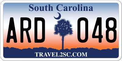 SC license plate ARD048