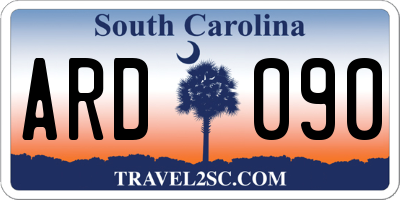 SC license plate ARD090