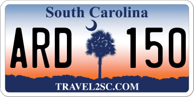 SC license plate ARD150