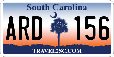 SC license plate ARD156