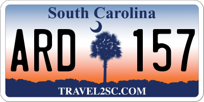SC license plate ARD157