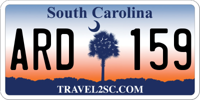 SC license plate ARD159