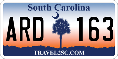 SC license plate ARD163