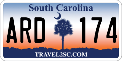 SC license plate ARD174