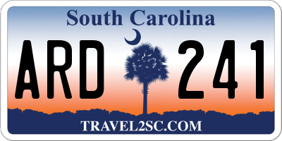 SC license plate ARD241
