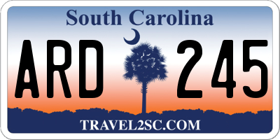 SC license plate ARD245