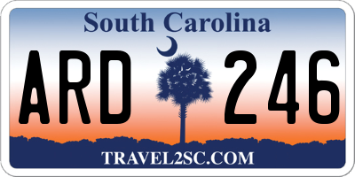 SC license plate ARD246