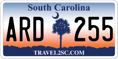 SC license plate ARD255