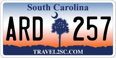 SC license plate ARD257