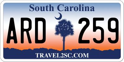 SC license plate ARD259