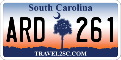 SC license plate ARD261