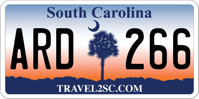 SC license plate ARD266