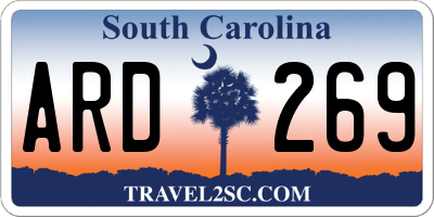 SC license plate ARD269