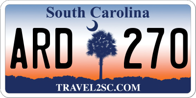 SC license plate ARD270