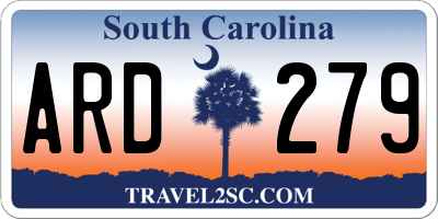 SC license plate ARD279