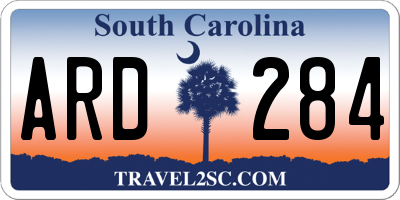 SC license plate ARD284