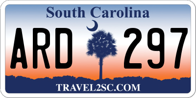 SC license plate ARD297
