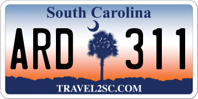 SC license plate ARD311