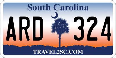 SC license plate ARD324