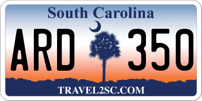 SC license plate ARD350