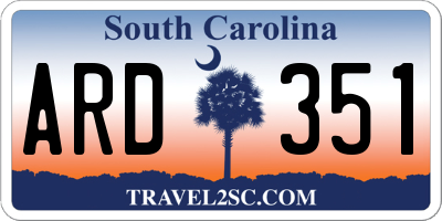 SC license plate ARD351
